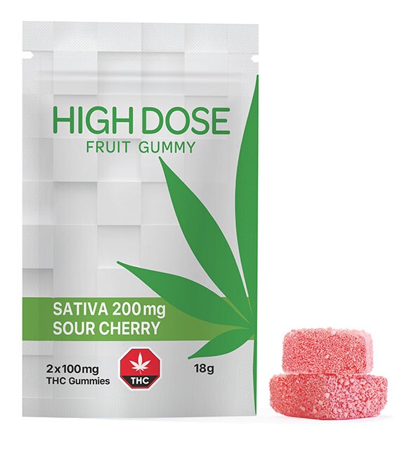 HighDose_SATIVA-Cropped Order Sour Cherry Gummies THC