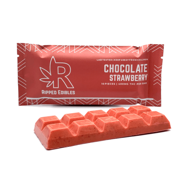 RIPPED EDIBLES - Strawberry Chocolate Bar (400mg THC)