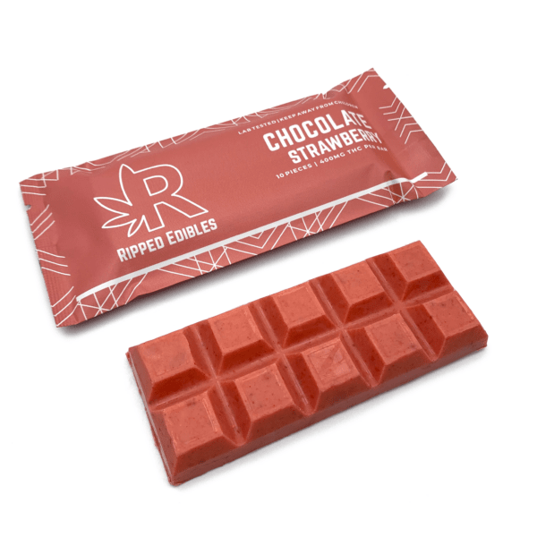 RIPPED EDIBLES - Strawberry Chocolate Bar (400mg THC) - Image 2