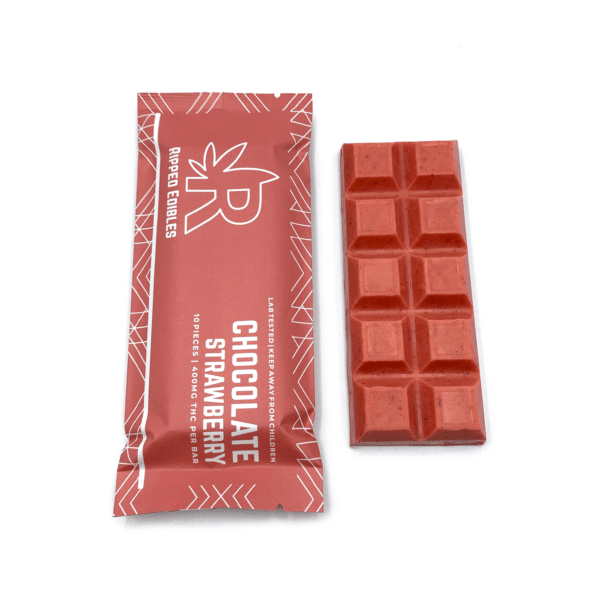 RIPPED EDIBLES - Strawberry Chocolate Bar (400mg THC) - Image 4