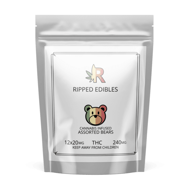 RIPPED EDIBLES – Assorted Gummy Bears (240mg THC)