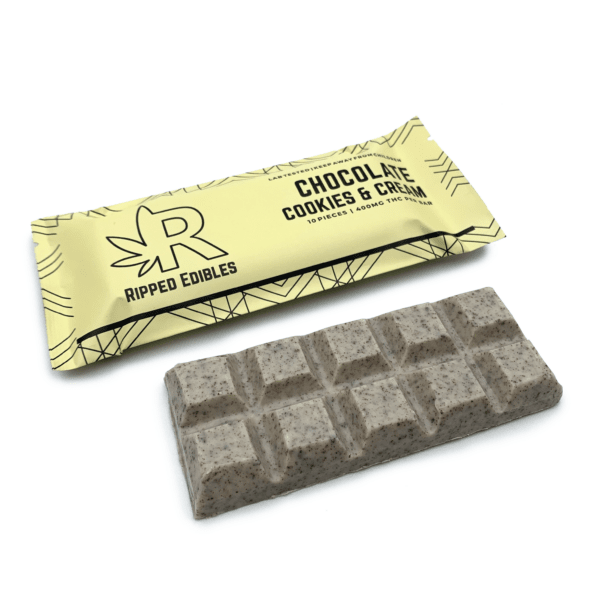 RIPPED EDIBLES - Cookies & Cream Chocolate Bar (400mg THC) - Image 2