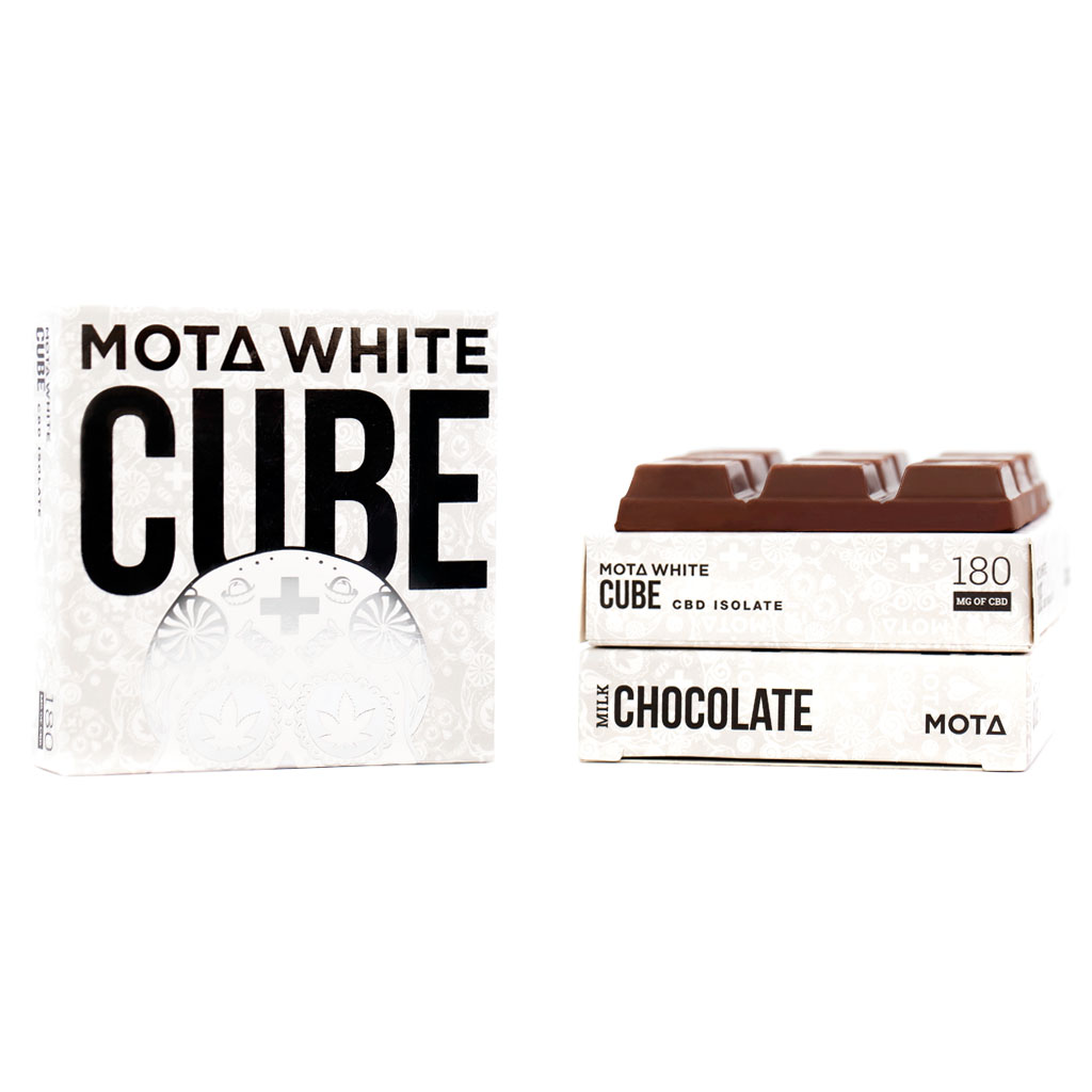 MOTA - White CBD Milk Chocolate Cube (180mg) - Image 4
