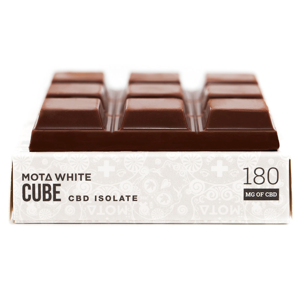MOTA - White CBD Milk Chocolate Cube (180mg) - Image 3