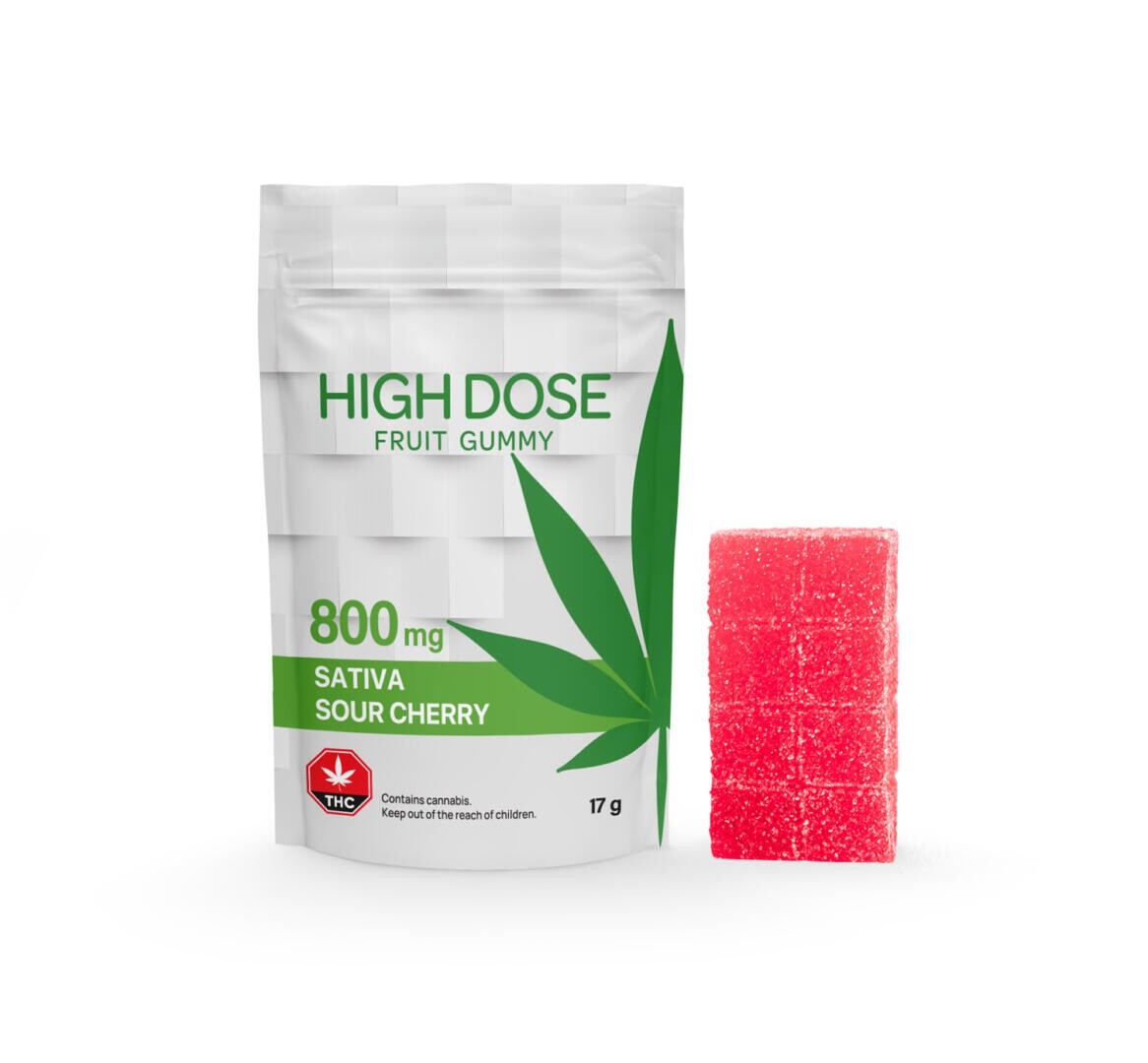 HIGH DOSE - Cherry Sativa Gummies (800mg THC)