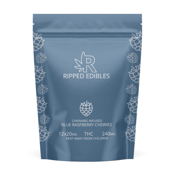 RIPPED EDIBLES - Blue Raspberry Chewies (240mg THC)