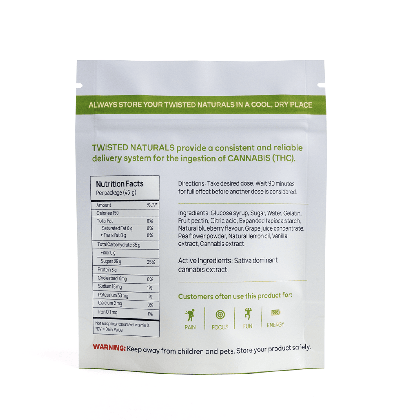 Twisted Naturals – Blueberry Sky THC Gummies (200mg) - Image 2