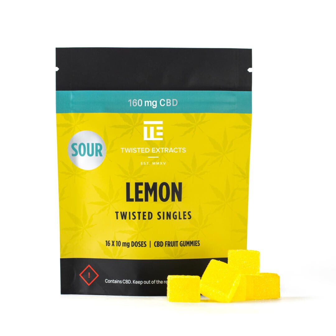TWISTED EXTRACTS - Sour Lemon Singles (160mg CBD)