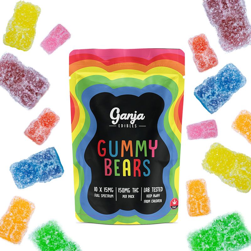 Ganja-Bears-Sour-Assorted- GANJA EDIBLES THC Sour Gummy Bears