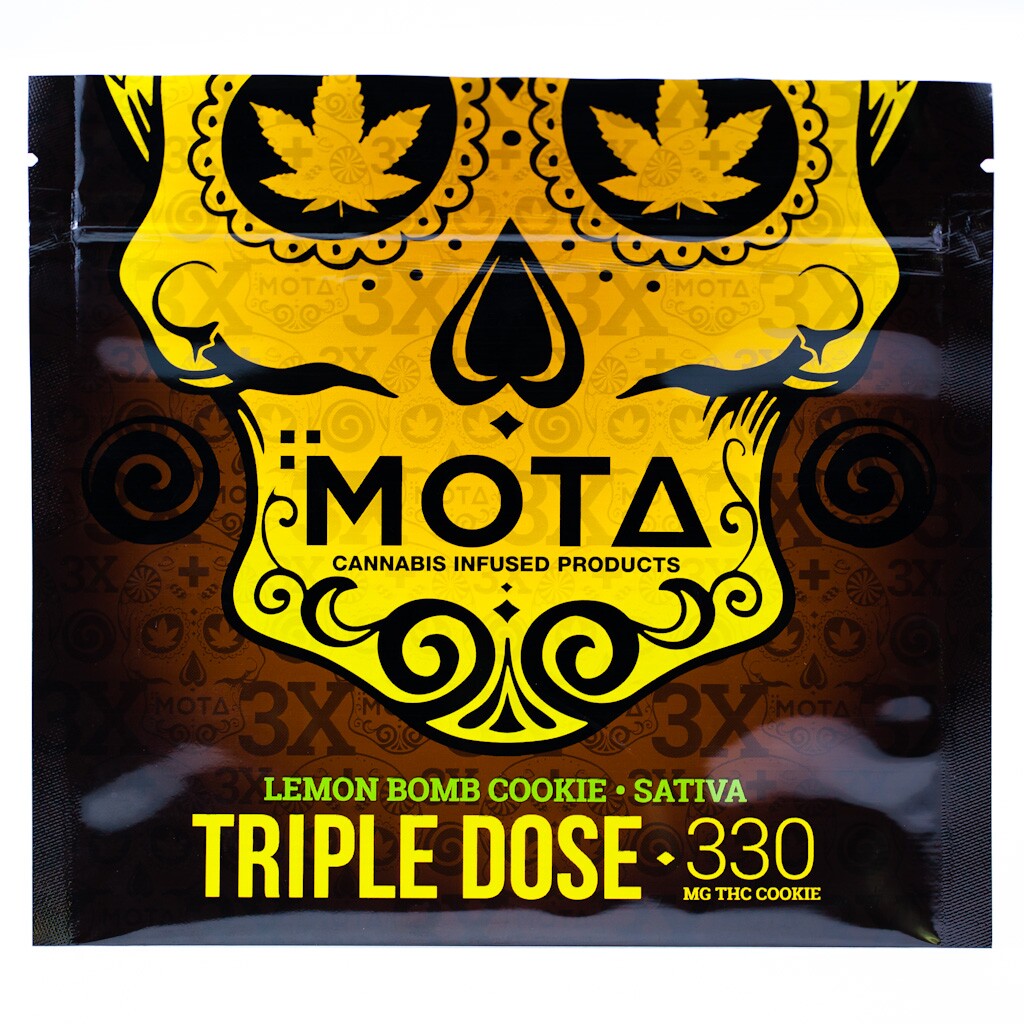 TRIPLE DOSE FRONT MOTA Lemon Bomb Cookie Sativa Triple Dose