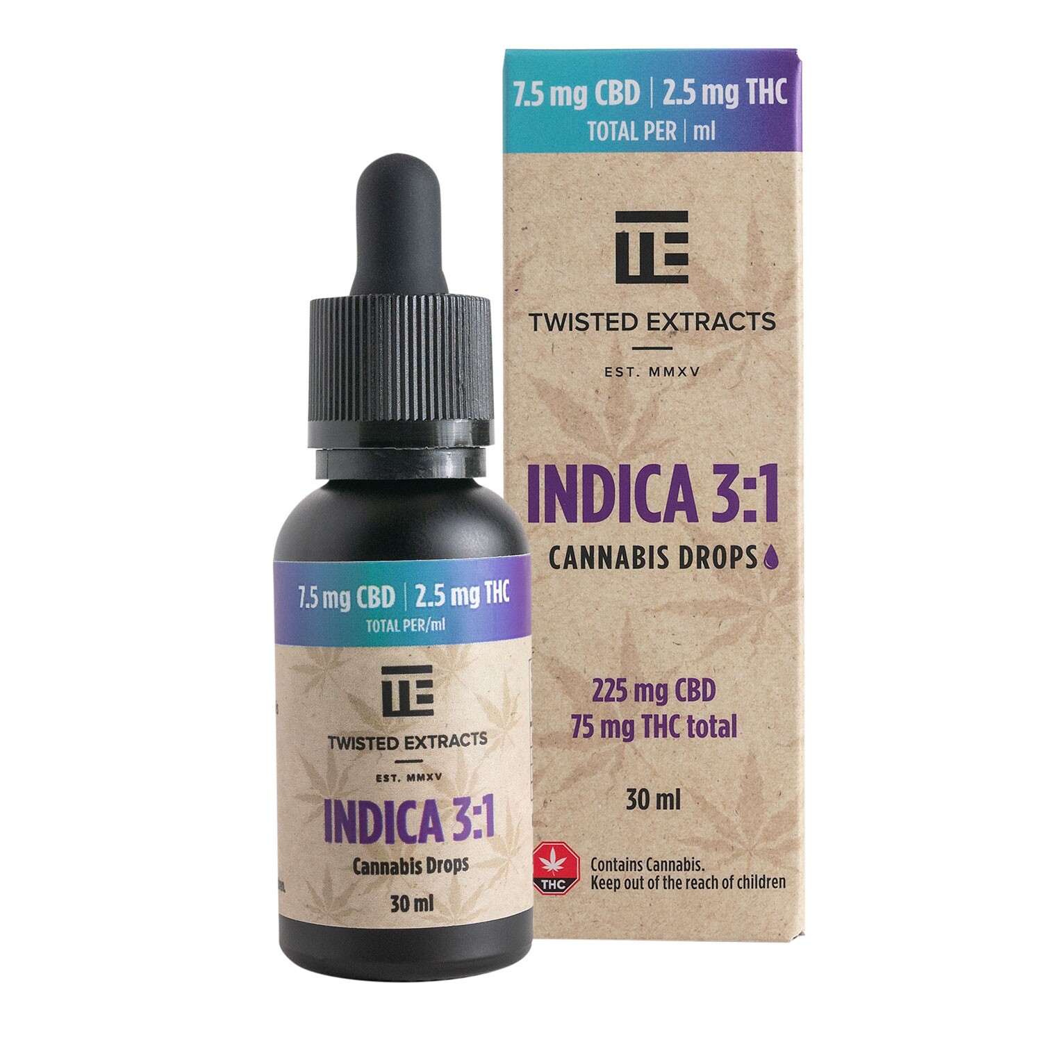 TWISTED EXTRACTS - Indica Oil Drops Tincture - Image 2