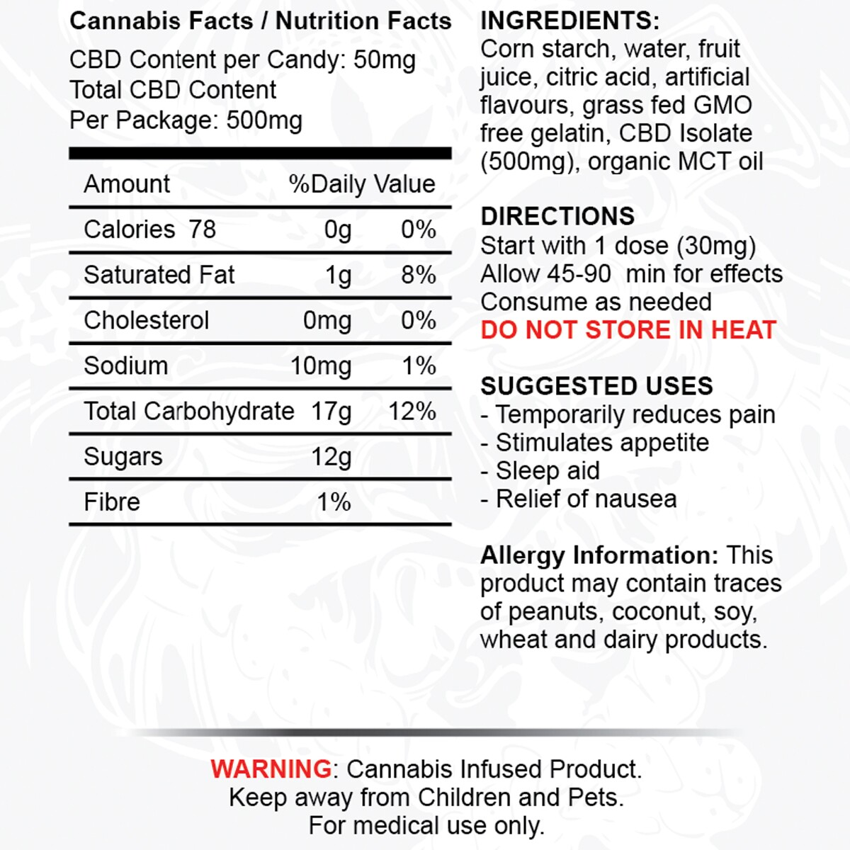 GREEN SAMURAI - CBD Bear Bombs (500mg) - Image 2