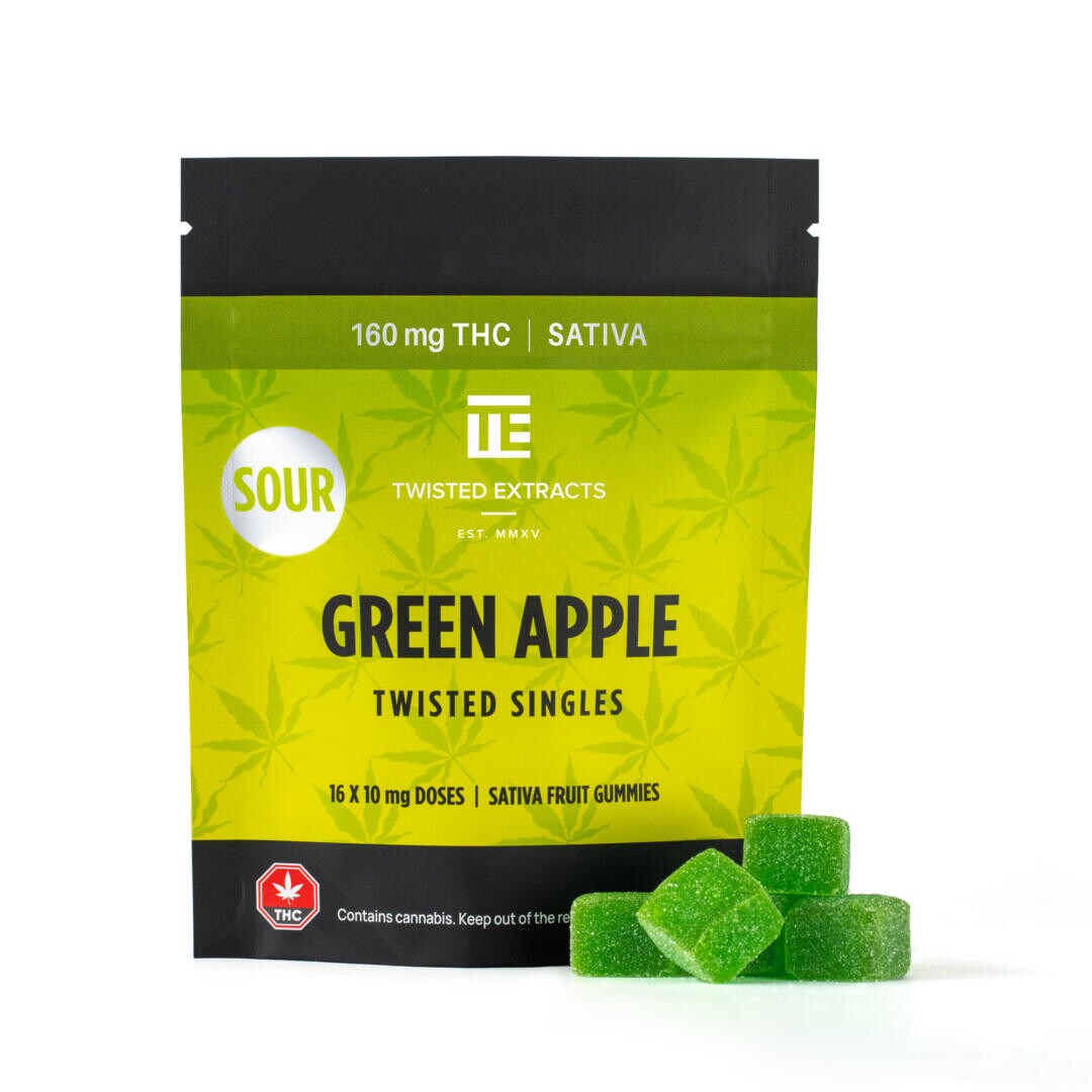 TWISTED EXTRACTS - Sour Green Apple Singles (160mg)