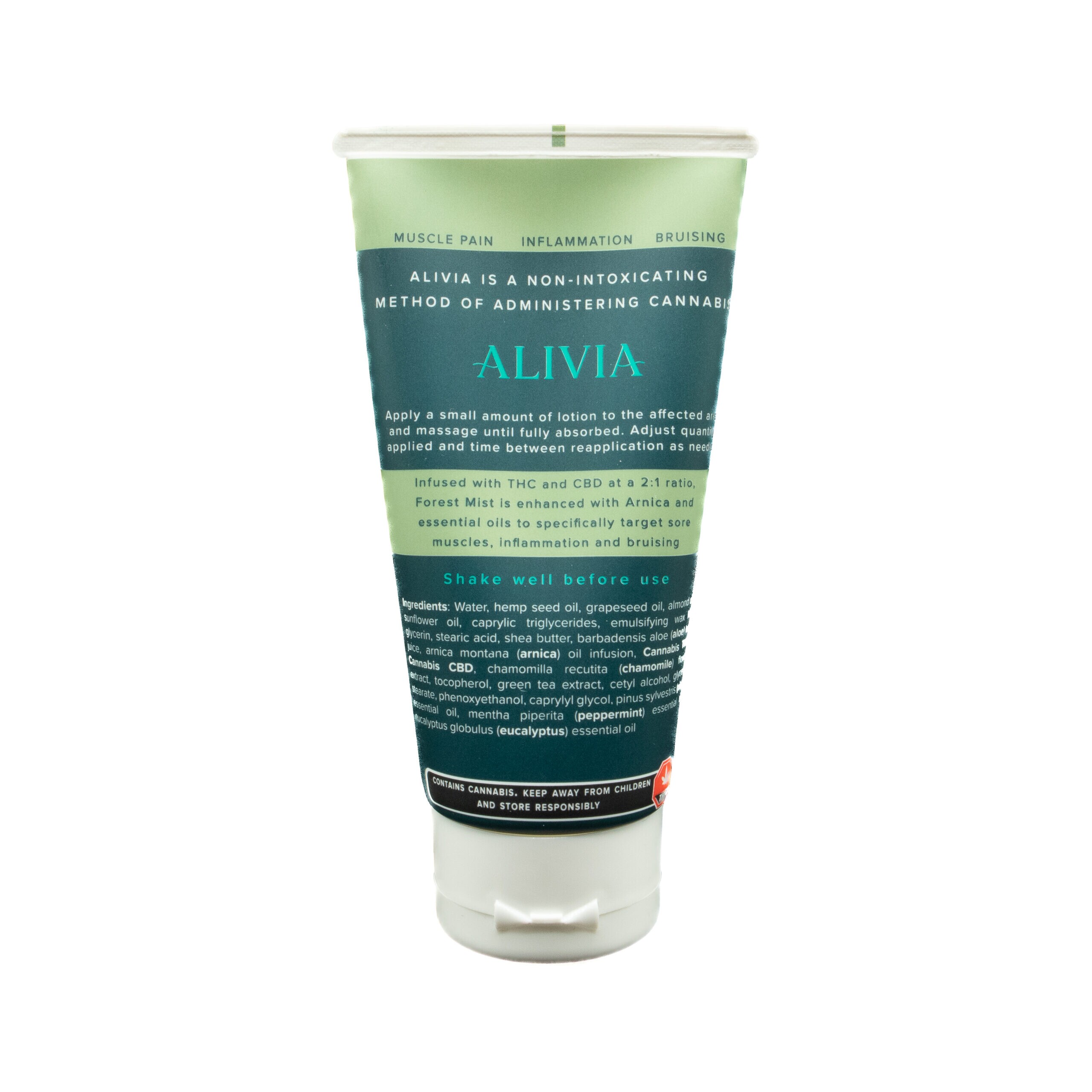 ALIVIA – Forest Mist Soothing Lotion (400mg THC + 200 mg CBD, 2oz) - Image 2