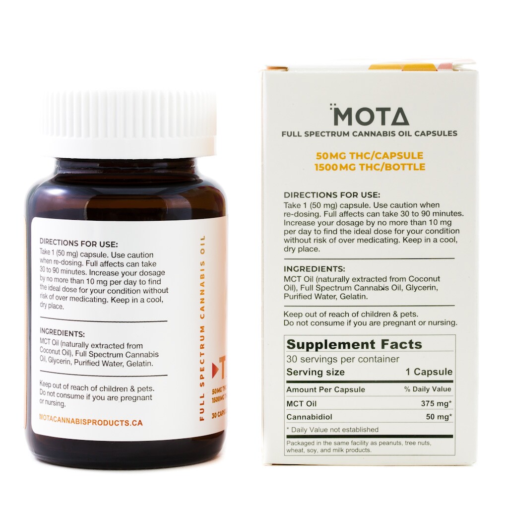 MOTA - 50mg THC Capsules (1500mg THC) - Image 3