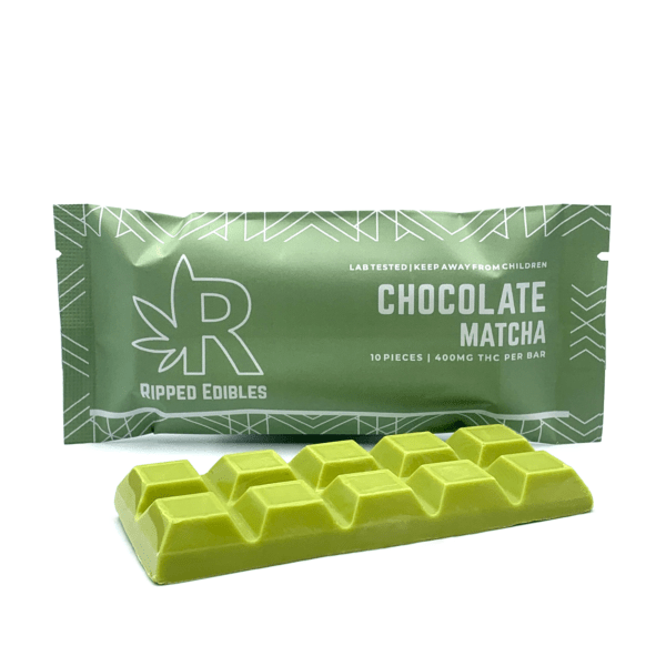 RIPPED EDIBLES - Matcha Chocolate Bar (400mg THC)