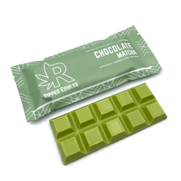 RIPPED EDIBLES - Matcha Chocolate Bar (400mg THC) - Image 2