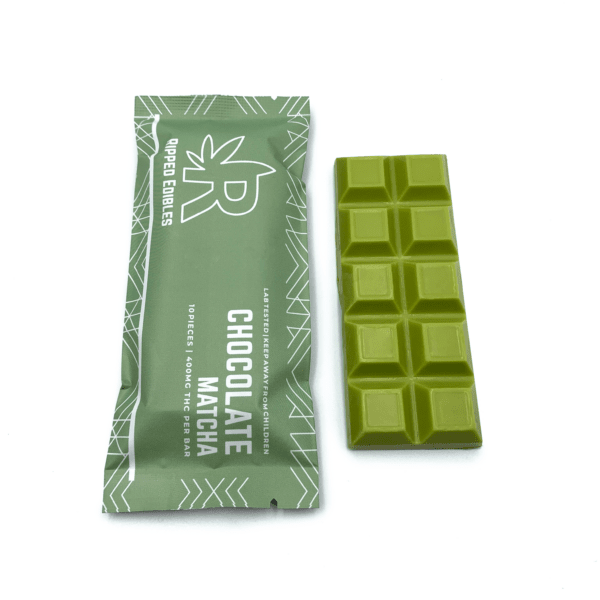 RIPPED EDIBLES - Matcha Chocolate Bar (400mg THC) - Image 4