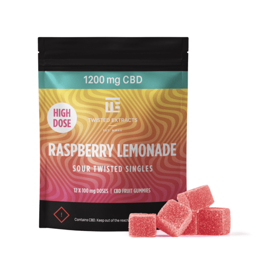 TWISTED EXTRACTS - Raspberry Lemonade Singles (1200mg CBD)
